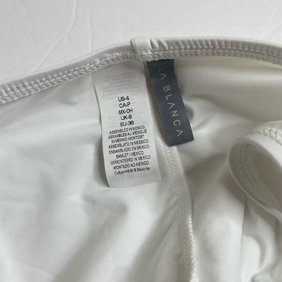 La Blanca  White Macrame Bikini Bottom - Picture 4 of 5